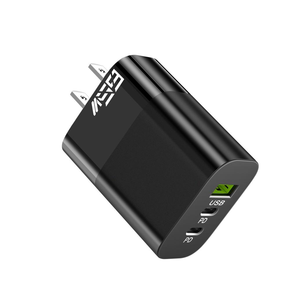 65W 3 Anschlüsse USB C PD Ladegerät Quick Charge 3.0 QC 3.0 Schnellladung Typ C Handy-Adapter für iPhone Samsung Xiaomi Reise