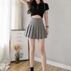 Preppy Style High Waist Solid Pleated Mini Skirt Women Summer Spring Korean Fashion Cute White A-line Skirt Y2k Skort Clothes