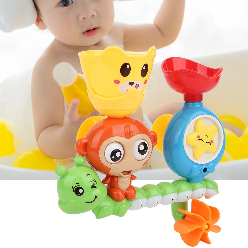 Baby Bath Toys Cute Cartoon Pattern Bathroom Bathing Playing Toys for ChildrenGreen
