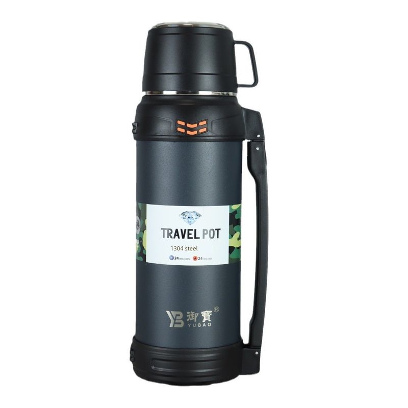 Travel Kettle 2000ml Thermal Kettle Large Capacity Thermos Cup 304 Stainless Steel Portable Outdoor Travel Kettle Water Kettle