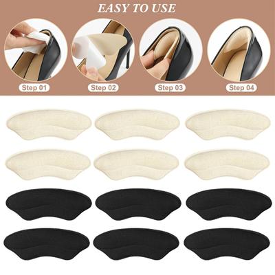 1 Pair Heel Grips for Shoes, Soft Sponge Cushion Back Pad for High Heels, Anti-Slip Liner Tape for Women