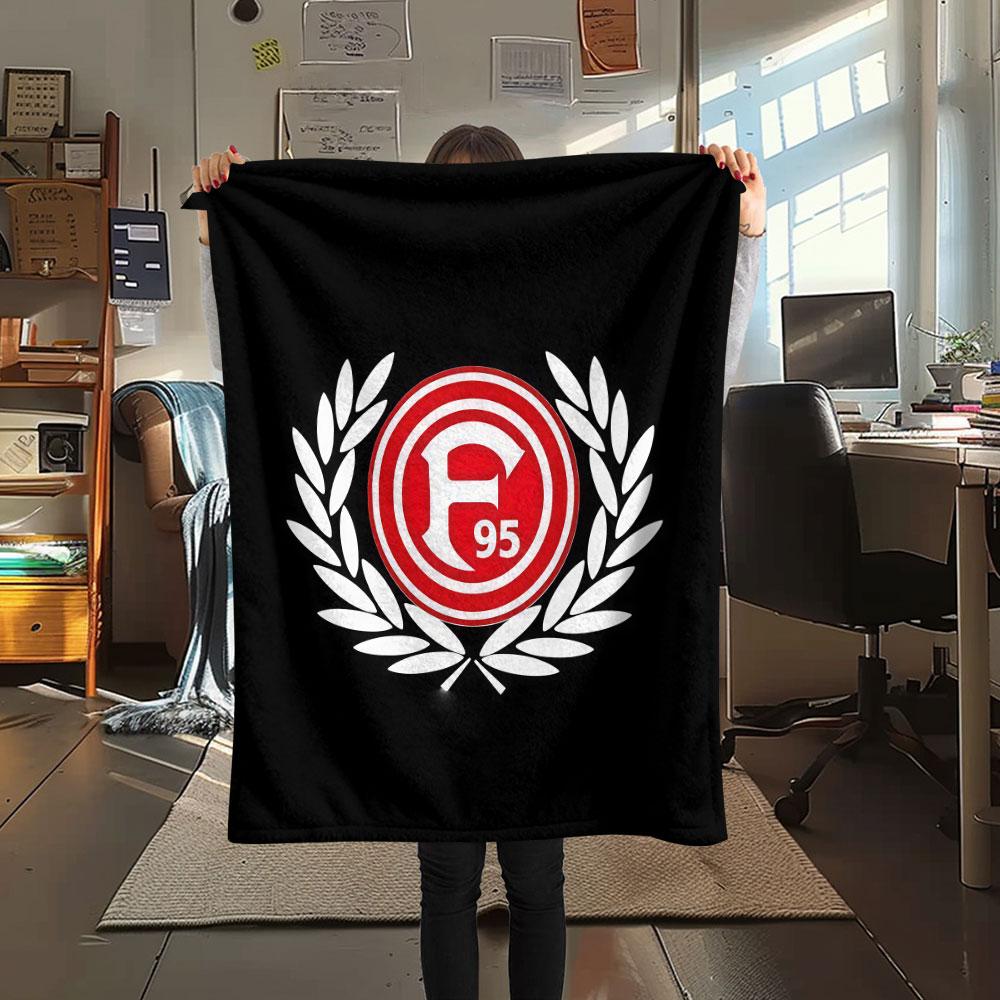 Fortuna Düsseldorf Logo Flanelldecke, Hohe Qualität, Bequem für alle Jahreszeiten, Heimdekoration, Wärme und Komfort