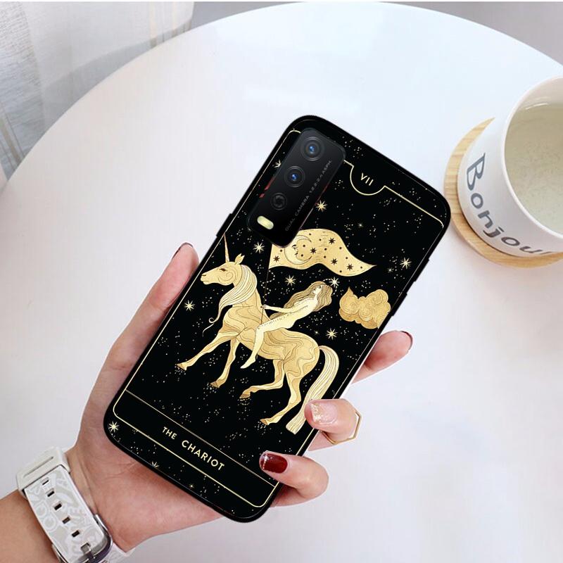 Boska Kobiecość Tarot Etui na Telefon Dla VIVO Y31 Y21 Y70 Y21S Y20 Y72 1907 Y12 Y11S Y53S Y33S Y55 Y76 Y51 Y15S Y01