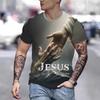 3D Men's Short Sleeved T-shirt with Fun Printed Clothing Summer Men's Round Neck Top Shirt