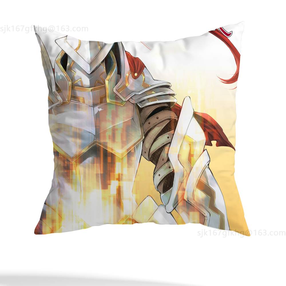 Anime Shangri-La Frontier Pillow Case Anti-dustmite Pillowcase Invisible zipper silky short plush Sofa cushion cover