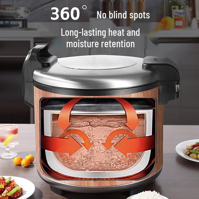 TRIANGLE Commercial 25L Stainless Steel Heated Insulated Food Warmer