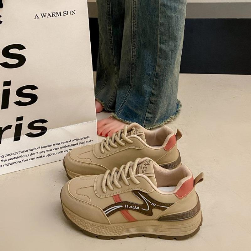 Taizhou Retro Platform Running Shoes Spring New Rubber Sole Casual Shoes College Style Fashion Sports Shoes Women