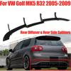 Buze de difuzor spate pentru mașină și separatoare laterale din spate pentru VW pentru Golf MK5 R32 2005-2009 Difuzor de buze pentru bara de protecție spate Splitter spoiler
