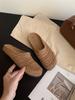 Inner Height Increase Retro Woven Bag Head Half Slippers Women's Shoes Wear New Summer Vacation Sandals