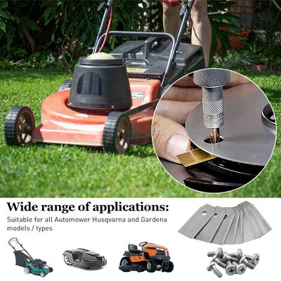 150-teiliges Set Edelstahl-Schneidmesser mit Schraubensatz als Ersatz für Husqvarna Automower/Gardena Mähroboter.