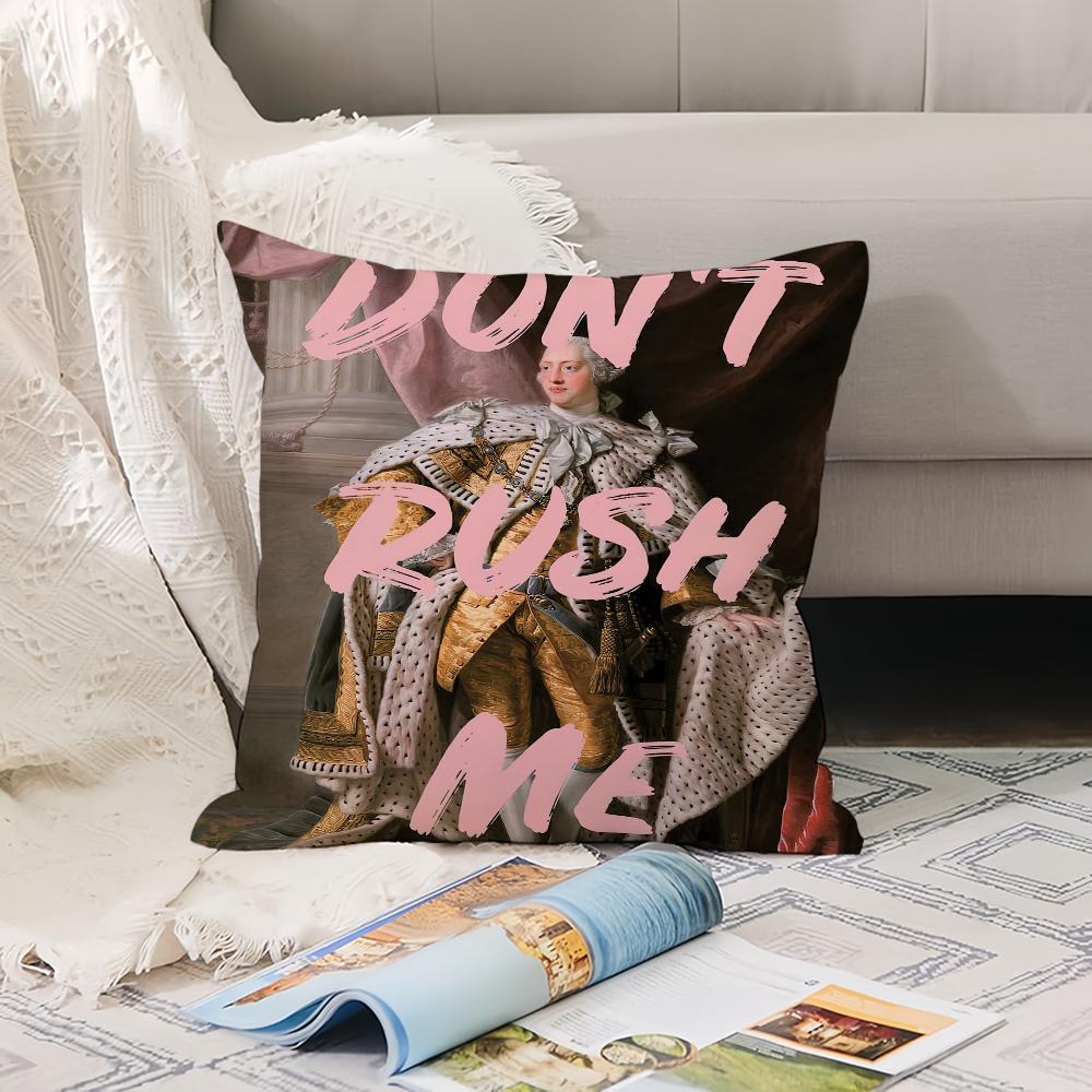 Pillow Case Portrait Feminist Office Cushions Lyrics Suitable For Sofa Funny Car Decorative Cushion Cover