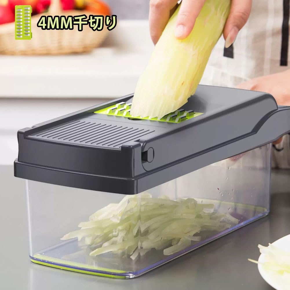 Vegetable Chopper 4in1 Onion Chopper Food Chopper Manual Spiralizer Salad Chopper Vegetable Dicer Veggie Chopper Potato Cutter Onion Dicer Vegetable