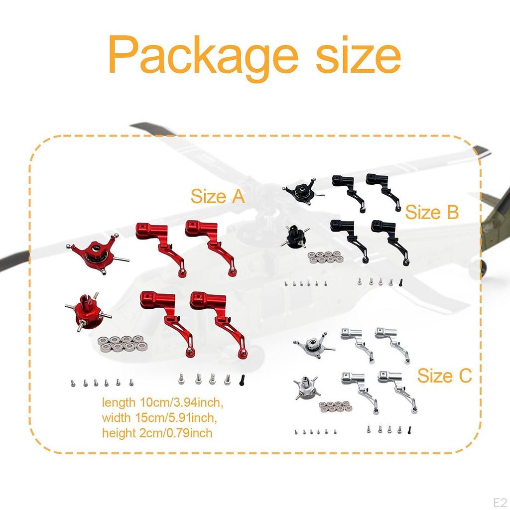 RC Helicopter Cross Plate Set Aluminum with Bearing Lightweight Spare Part Aircraft Accessories