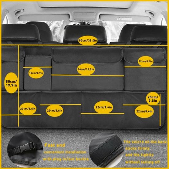 Fit SUV Cargo Car Net Trunk Organizer Hanging Back Seat Storage Organizer Bag