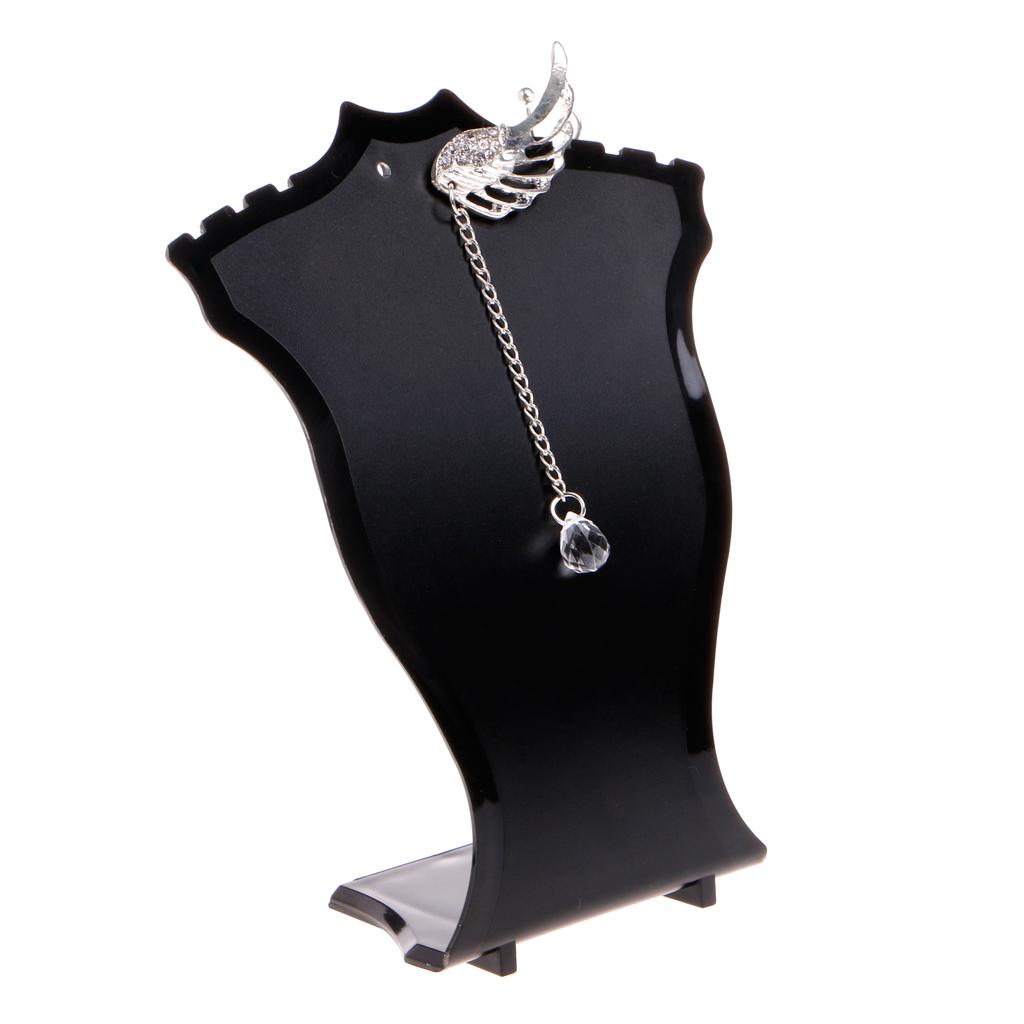 Plastic Necklace Earrings Pendant Chain Jewelry Display Model Bust Stand Suitable for Home Business Storage Presentation