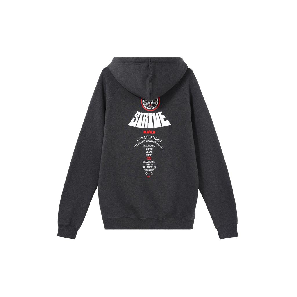 Nike Solid Color Hooded Pullover With Brand Logo Letter Print Long Sleeve Sweatshirt Men Tops Dark-Grey DQ6130-032