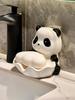 Automatic Draining Creative Panda Soap Box Soap Box Storage Rack Household Ceramic Soap Dish Holder Bathroom Accessories