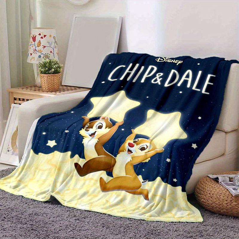 1pc, Disney Chip & Dale Stars Home Decorative Throw Blanket Soft Coverlet for Couch, Bed, Car, Travel, Camping, Office Nap, Gift Idea