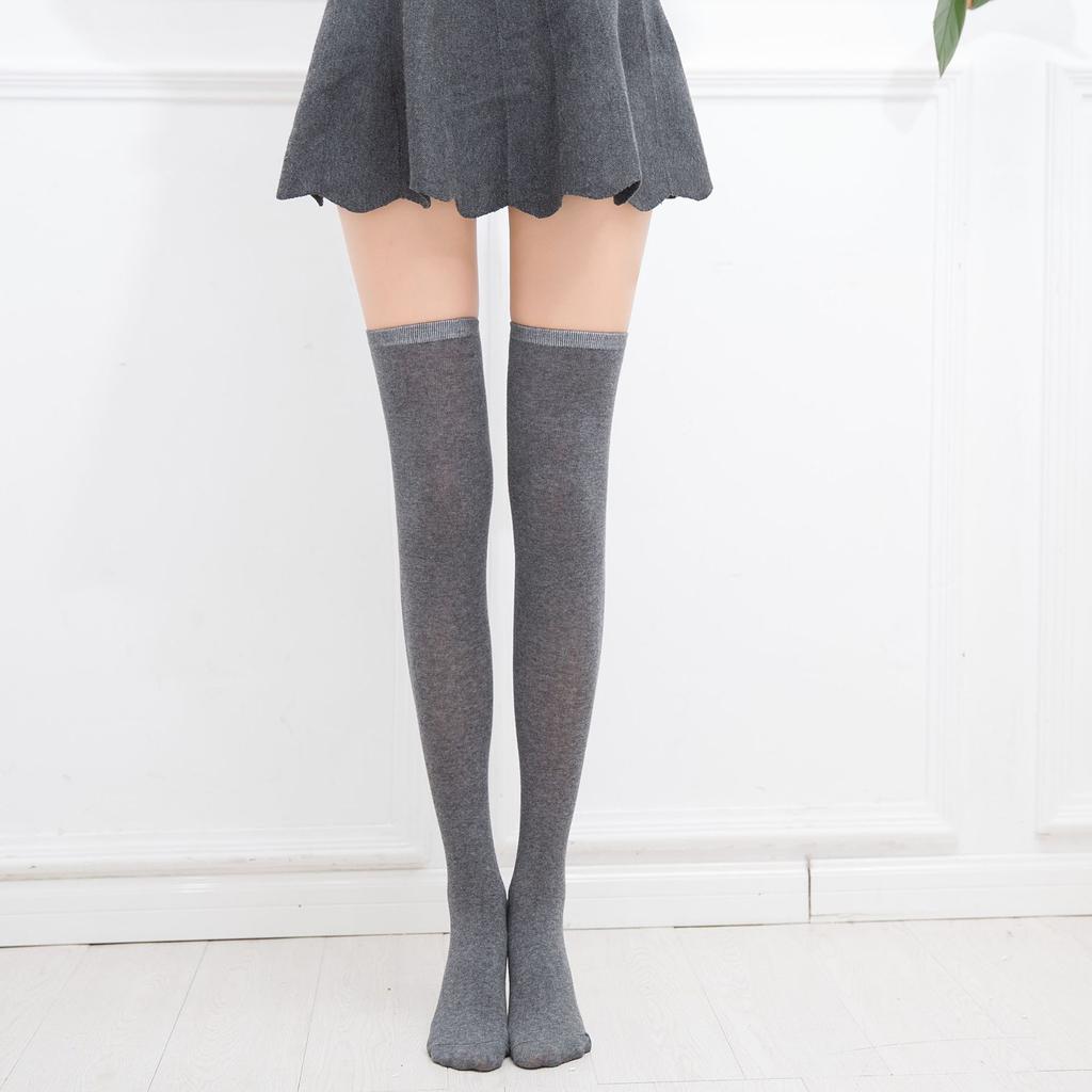 Three bars thigh socks summer women's cotton thin striped socks student socks performance socks knee socks JK socks