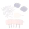 50Pcs Mini Transparent Plastic Hand Fan Diy Painting Small Clear Fan Lightweight Reusable Craft Fan For Kids Handmade Party Gift