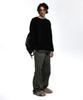 Aleseueseussi Incision Jacquard Mixed Pants - Khaki