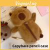 Cartoon Capybara Plush Pencil Case With Soft Fabric For Students Gift