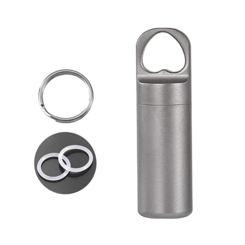Waterproofs Medicine Box Case Keychains Holder Pills Box Case Titaniums Pills Container Bottles Pills Container