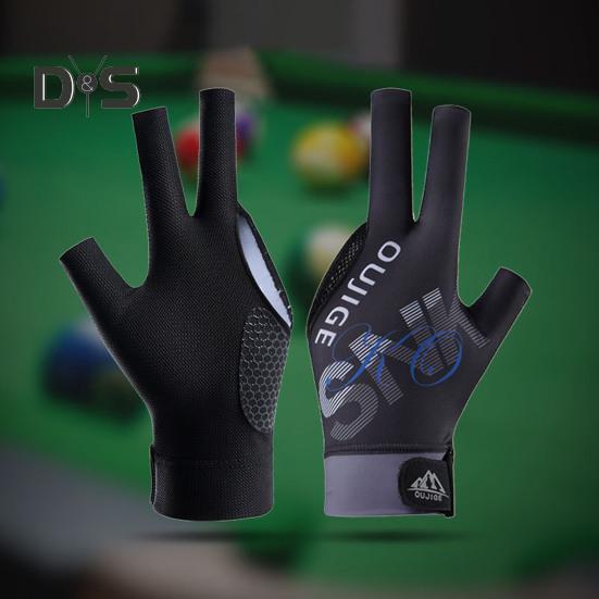 Billiard Pool Gloves 3 Finger Design Left Hand Snooker Cue Sport Glove Breathable Elastic Billiard Gloves for Men Women
