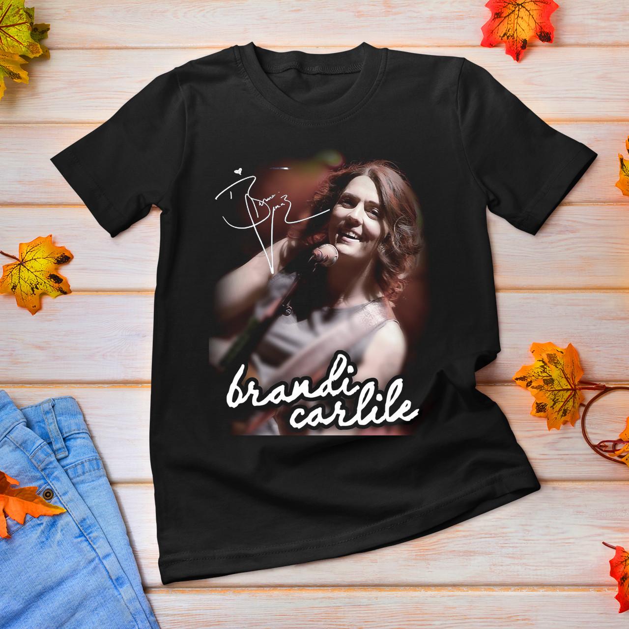 New Rare Brandi Carlile In Concert Cotton Black All Size Men Women T Shirt TU023 S