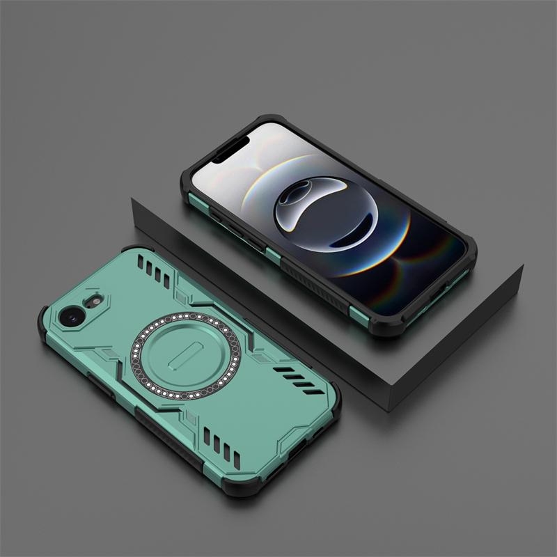 Shockproof Armor Case For iPhone 16e Magnetic Adsorption Wireless Charge Cover For iPhone 16e Case For iPhone 16e Case 6.1 inch