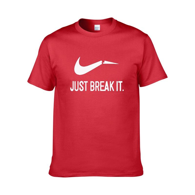 It Just Break Tshirt Men Streetwear Funny Summer Cotton Print Shirt Tops Tee