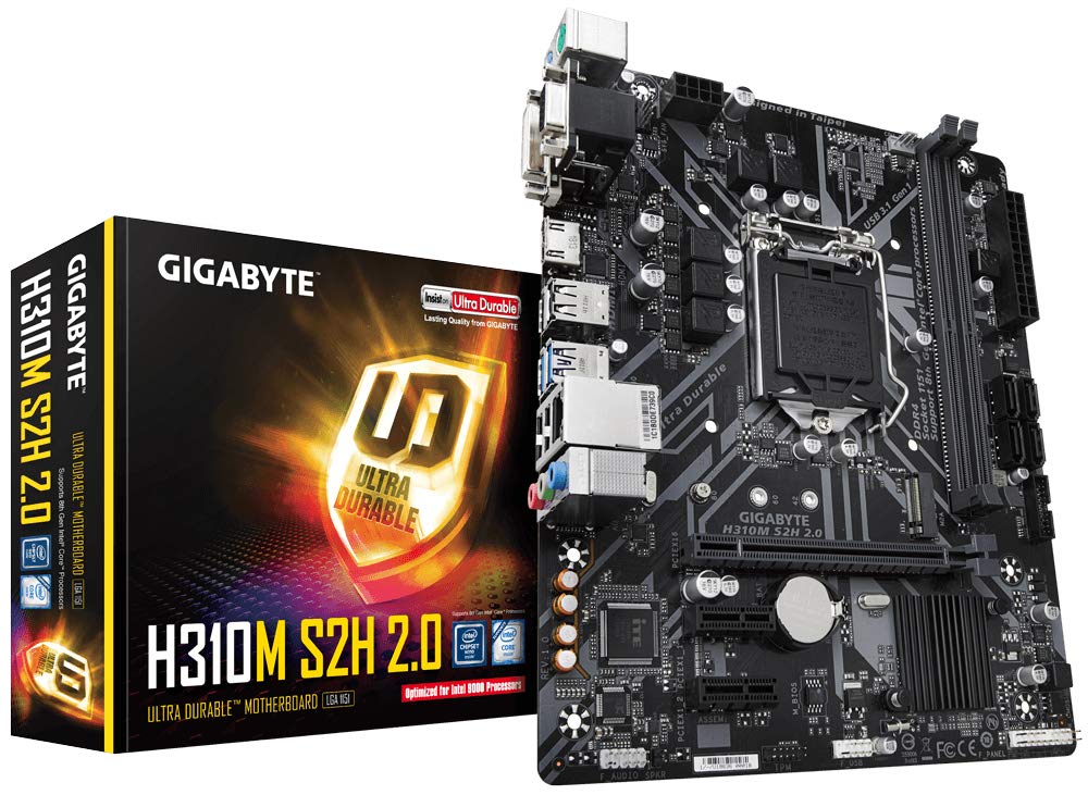 GIGABYTE H310M S2H Motherboard H310 MB4623 2.0 M-ATX [Intel Chipset]