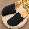 Crestar Fashion Clogs Slippers For Women Classic Suede Men Mules Cork Footbed Leather Potato Shoes With Arch Support Beach Slide