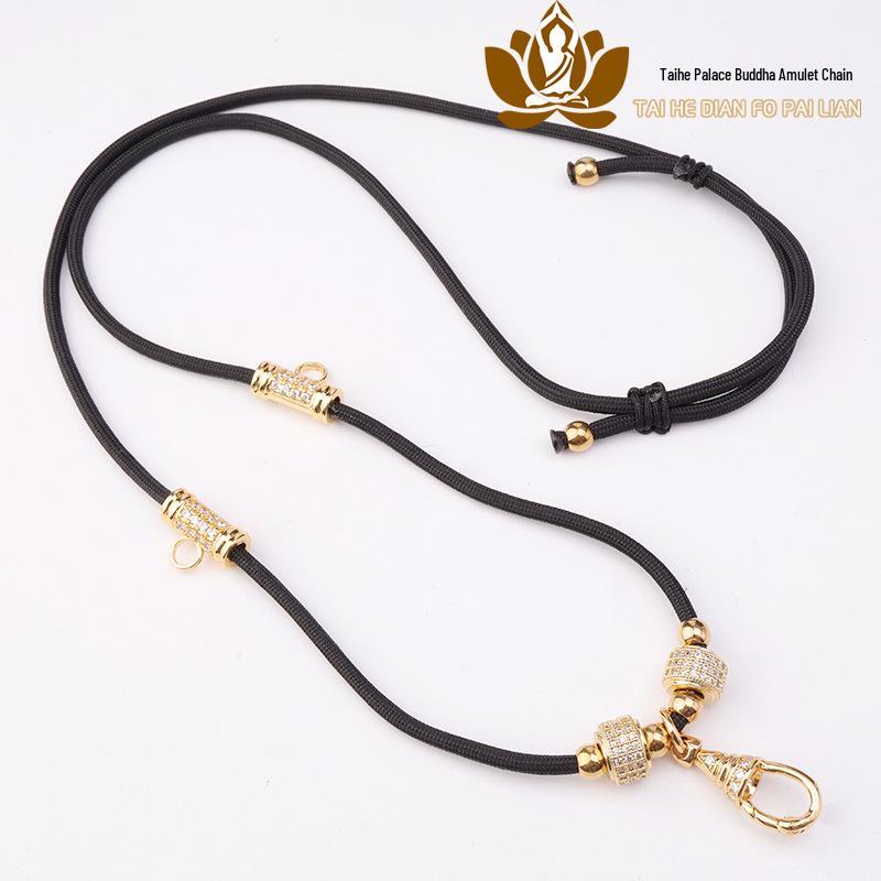 Gold Thangka Amulet Adjustable Necklace Pendant