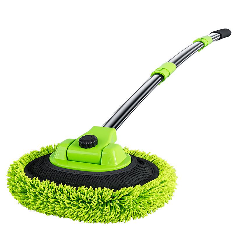 Extendable Car Wash Mop & Bendable Pole - Car-Friendly Cleaning Brush