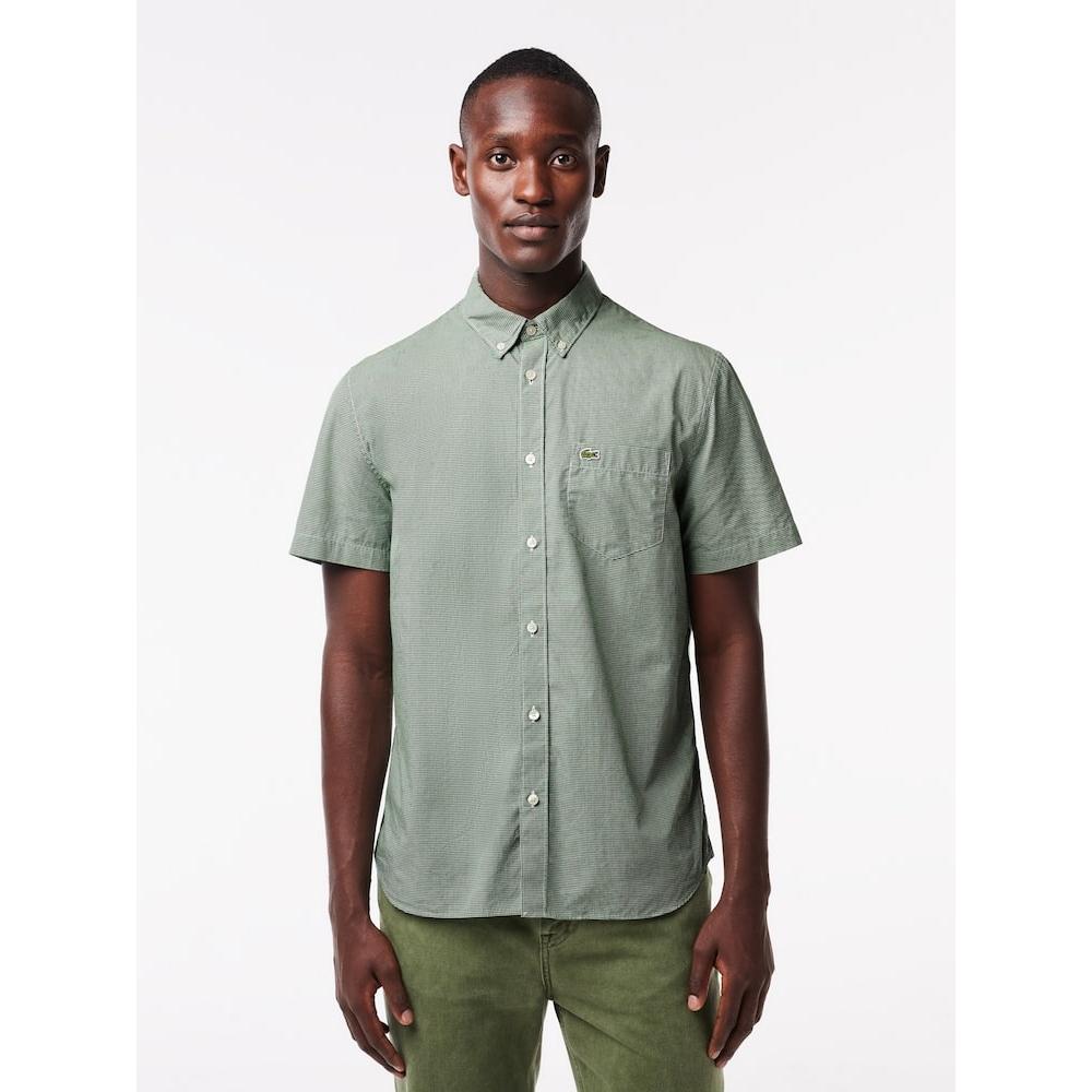 

LacoSte Men S Poplin Check Short Sleeve Shirt Ch5622 54g 737 q2nCh5622 54g737 042