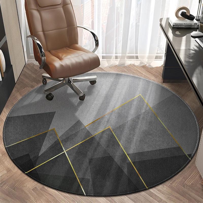 Bedroom Round Floor Mat Dirt Resistant Round Carpet Office Computer Gaming Swivel Chair Rocking Table Study Stool Under Study