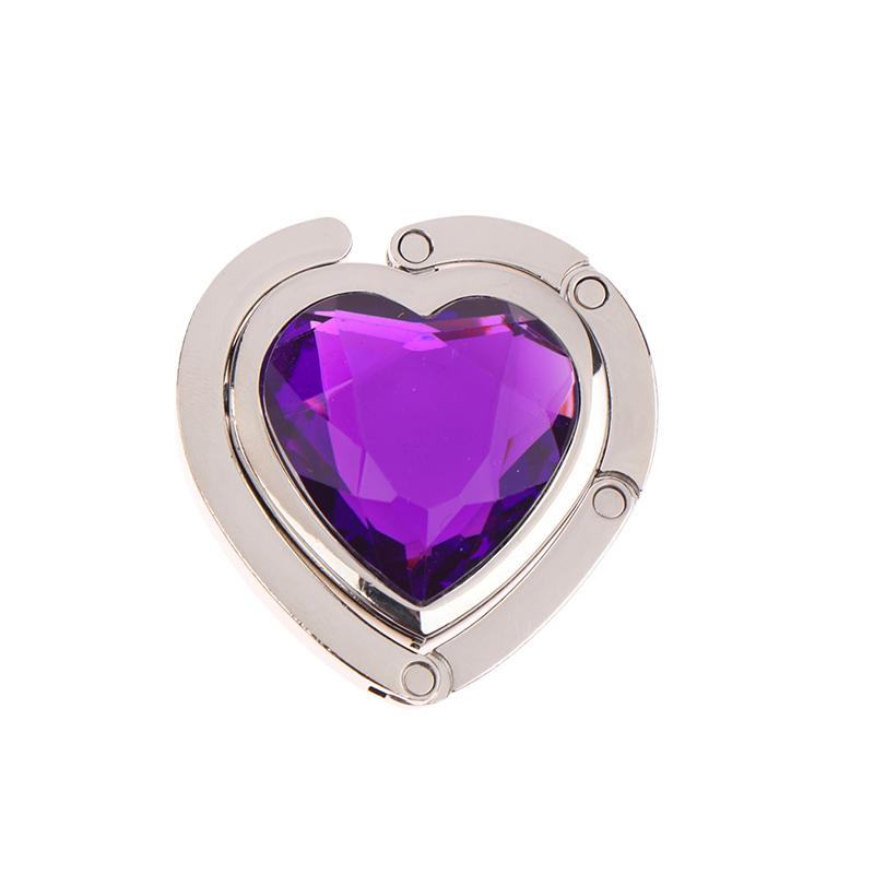 Heart Shaped Folding  Handbag Hook Bag Hanger Portable Foldable Table Hook Organizer Table Side Hooks Bag Accessories