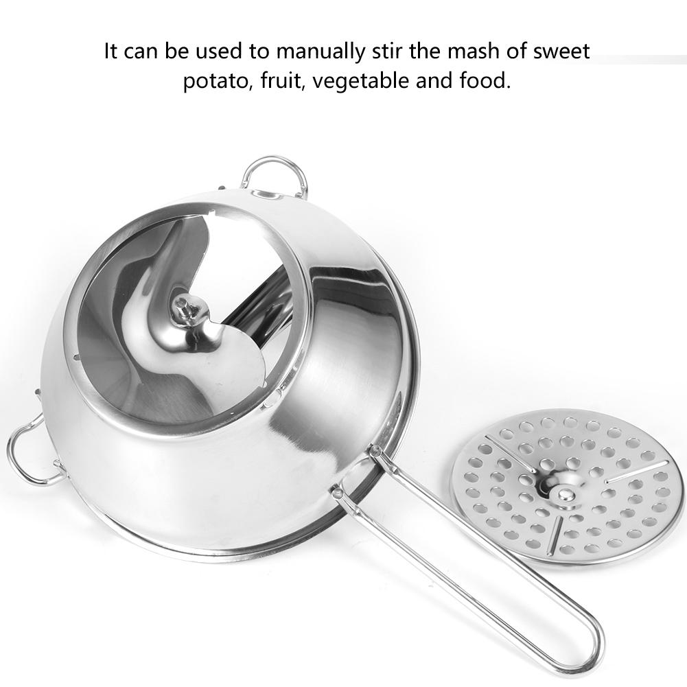 Multifunctional Manual Food Mixer Stainless Steel Salad Vegetable Fruit Blender for Kitchen