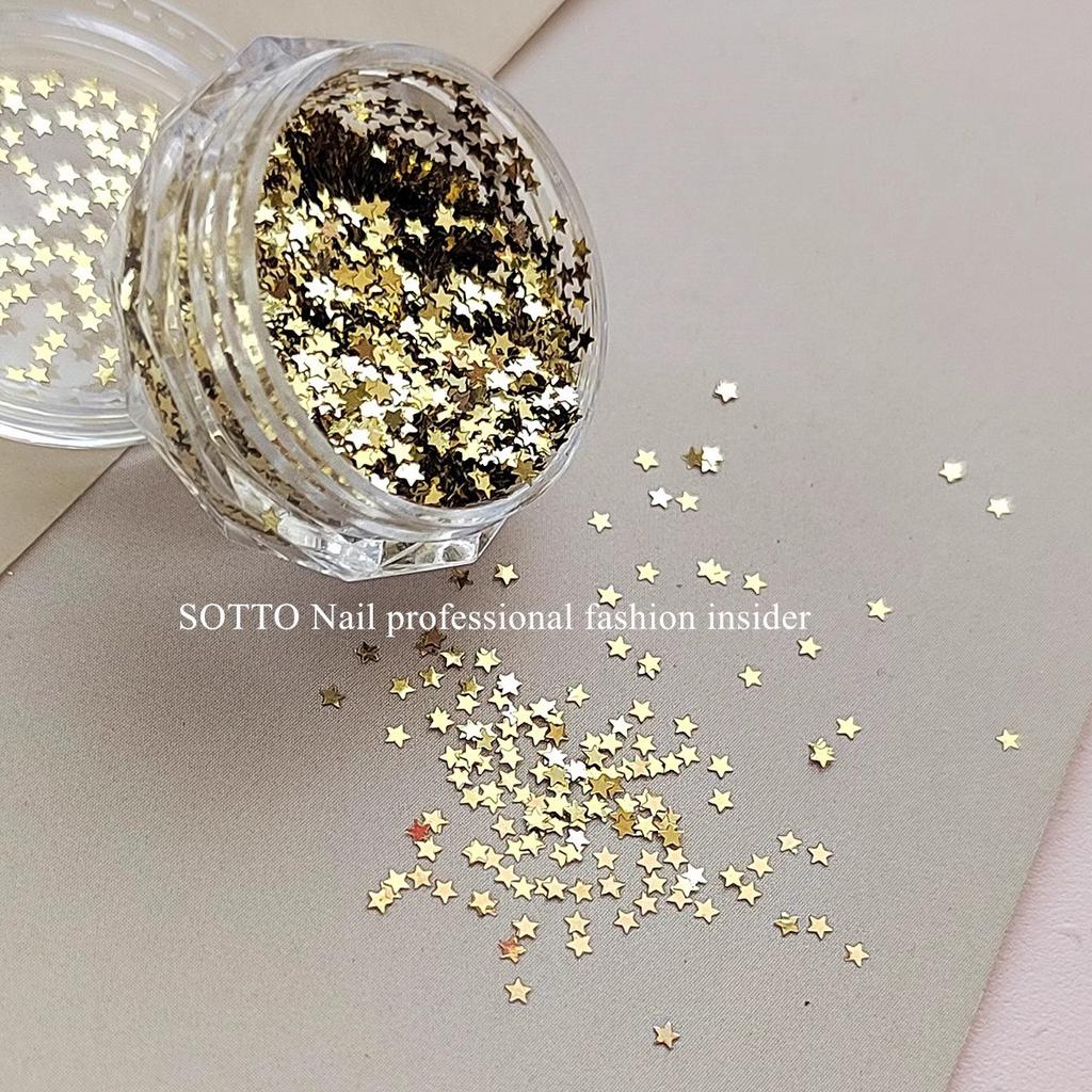 Mini Sparkling Circle Glitter Nail Decoration Wave Dot Retro Simple Style Black Gold Laser Nail Art DIY Accessories
