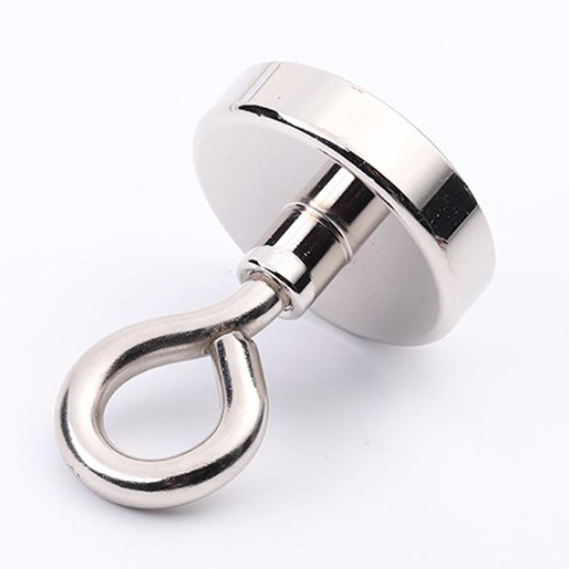 Neodym-Magnet Starker Lebensrettungshaken Marine-Magnete Angel-Topf mit Ring