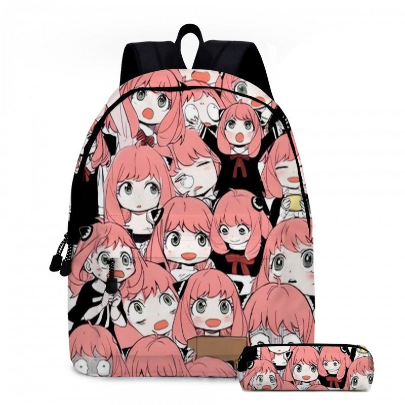 Zaino Scolastico per Bambini con Astuccio Coordinato Design Cartoon Stampato Leggero Traspirante Tessuto Oxford Classi 5-6
