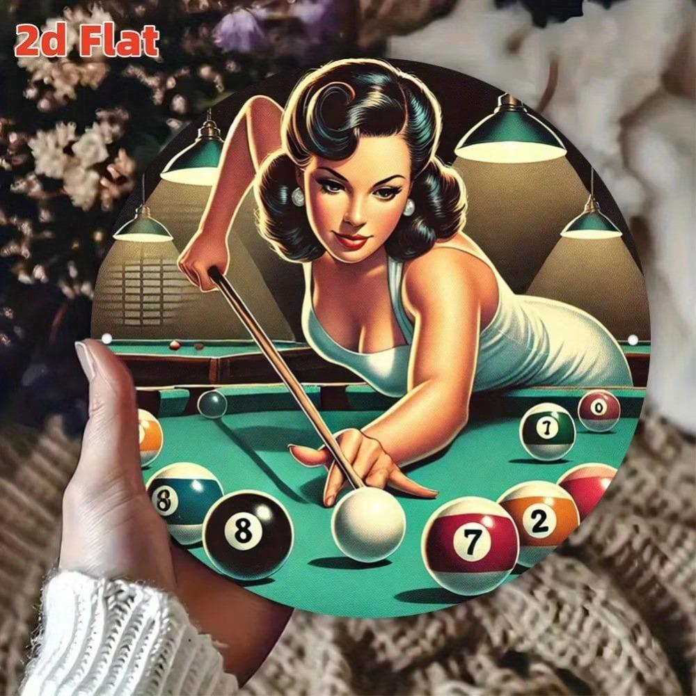 Iron Tin Sign Metal Wall Art for Game Room Billiard Lovers Birthday Christmas Gift Home Decor