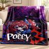 Poppy Playtime blanket Flannel Blanket Soft Cozy Plush Throw for Sofa Bed Lightweight Home Decoration Outdoor camping