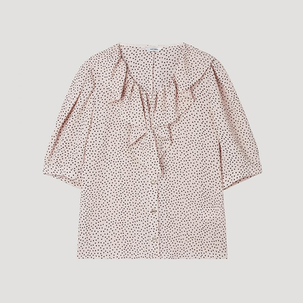 

[She S miSS] Frill Half Sleeve blouSe Swwblp21080 Pi Pink/77