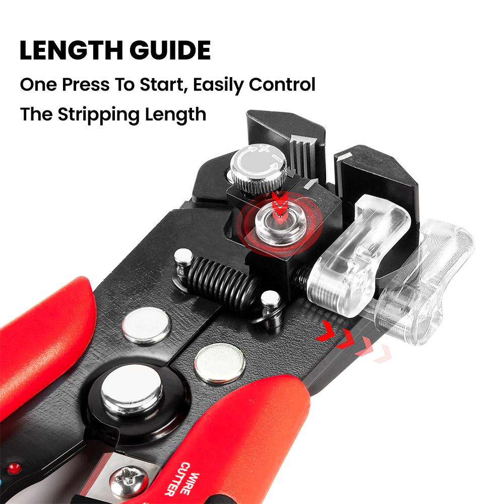KAIWEETS KWS-103 Multifunktionale automatische Abisolierzange, Drahtschneiden, Crimpzange für Kabelschuhe mit TPR-Griff