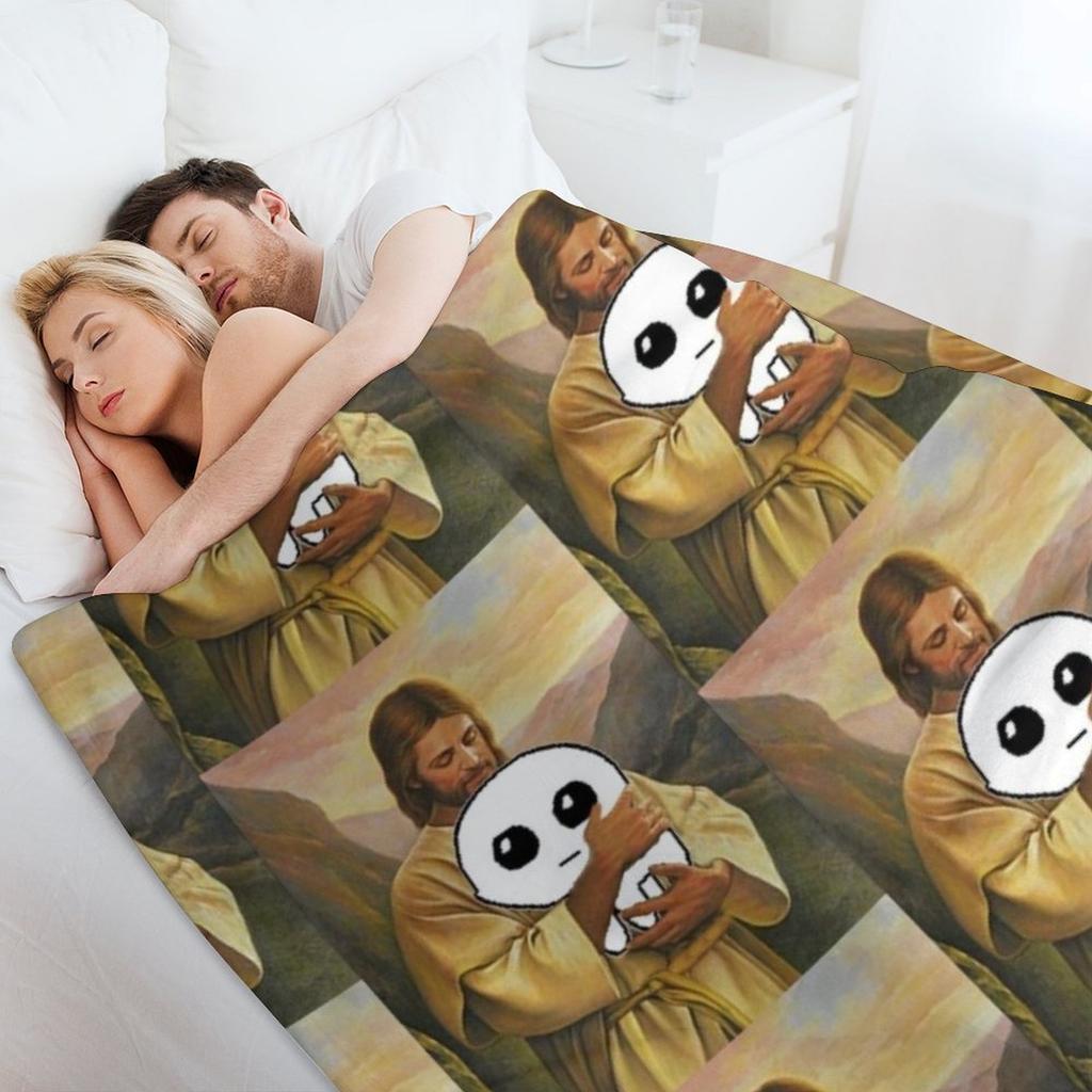 jesus holding autism creature tbh creature Throw Blanket decorative Plaid on the sofa Summer Beddings Blankets For Bed Blankets