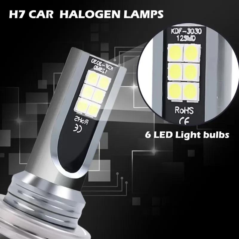 Universal H7/H4 LED Headlight Bulb Beam Kit 24W High Power COB Car Lights Headlamp 6500K Auto Headlight Bulbs Car Fog Light
