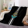 Dynamic Newcastle Football  Flannel Blanket, Soft Polyester, Modern Design, All-Season for Camping, Travel, Gifts for Holidays or Birthdays
