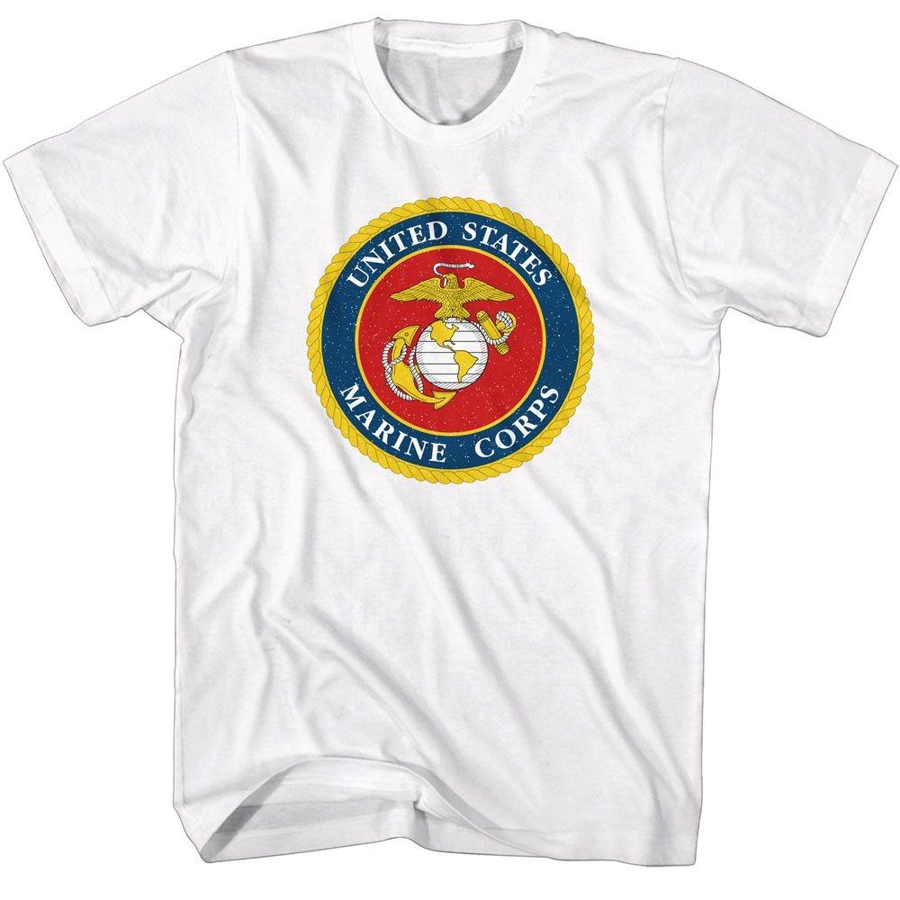 Marines USMC Seal White Brands Shirt L